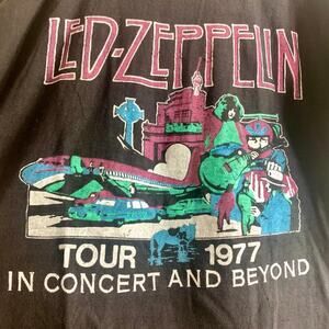 1977 LED ZEPPELIN US Tour In Concert And Beyond SWAN SONG double sided tee shirt